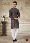 Outluk Vol 141 Silk Digital Printed Kurta And Pajama Mens Wear Manufacturers 141001 To 141008
